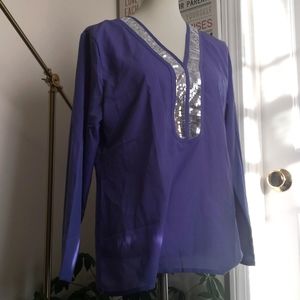 New blouse L-sz Heart 💜❤️🎁💖 . Новая блузка